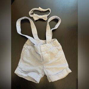 Janie & Jack Shorts with Suspenders & Bowtie 3-6m